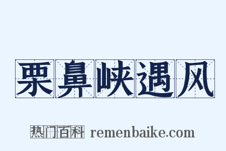栗鼻峡遇风是什么意思的图片
